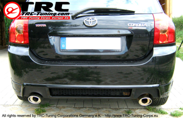 TRC Sport-Endschalldämpfer Toyota Corolla E12 TTE-Compressor (Endrohr Oval links / rechts Typ33 115x85mm)
