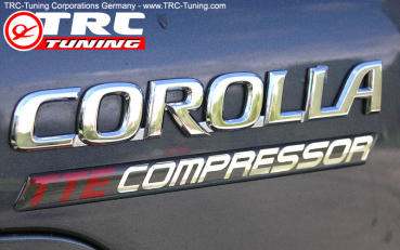 Ersatz Emblem / Schriftzug "TTE-Compressor" (Toyota Corolla E12)