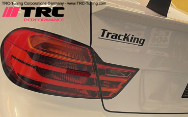 Preview: TRACKING Aufkleber Schriftzug selbstklebend (Schwarz)