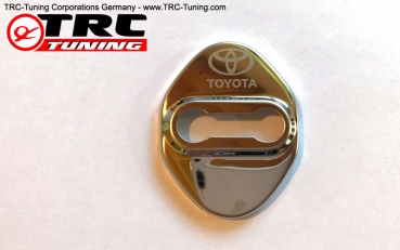 Türschloss-Blenden Cover mit Toyota Logo Hochglanz Chrome (2 Stück)