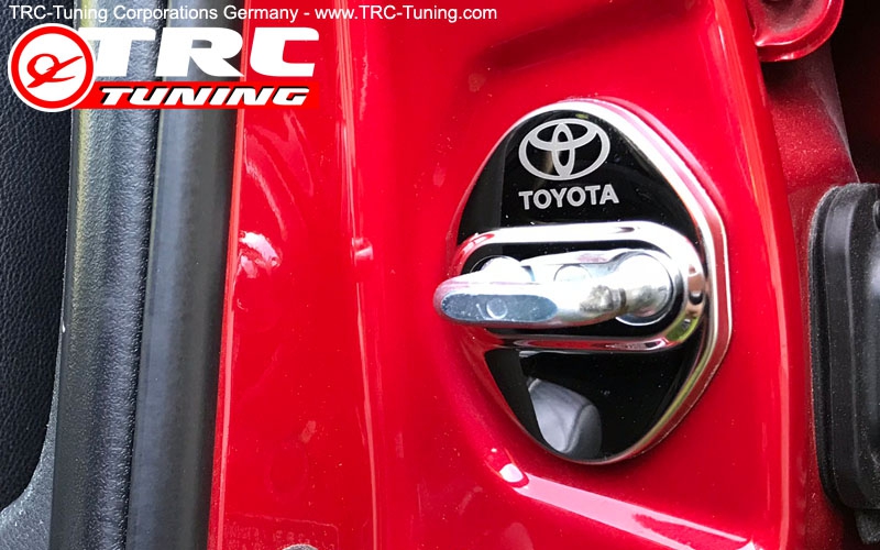 Türschloss-Blenden Cover mit Toyota Logo Hochglanz Chrome (2 Stück)
