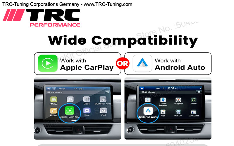 Wireless CARPLAY & ANDROID USB Adapter (Plug&Play WiFi Bluetooth Auto Connection)